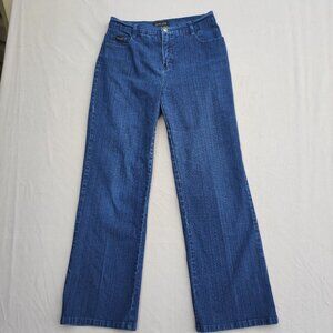 Simon Chang Jeans women's size 10  blue colour wide leg classic minimalist denim